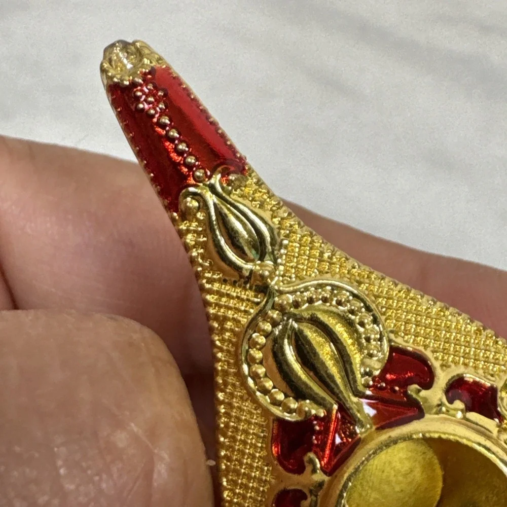 Aladdin's Lamp Miniature Metal Craft, Red and Gold